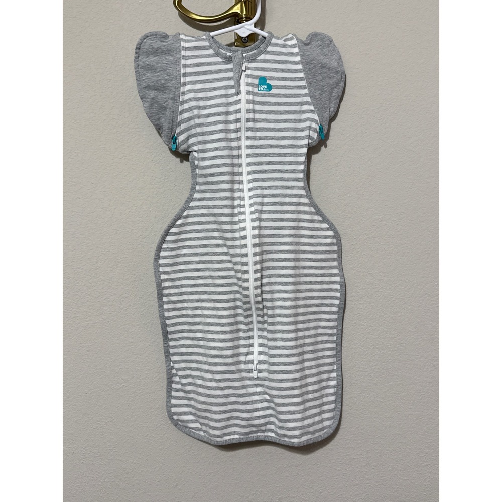 Love To Dream Swaddle Up Transition Bag Kids M Grey White Striped 1.0 TOG